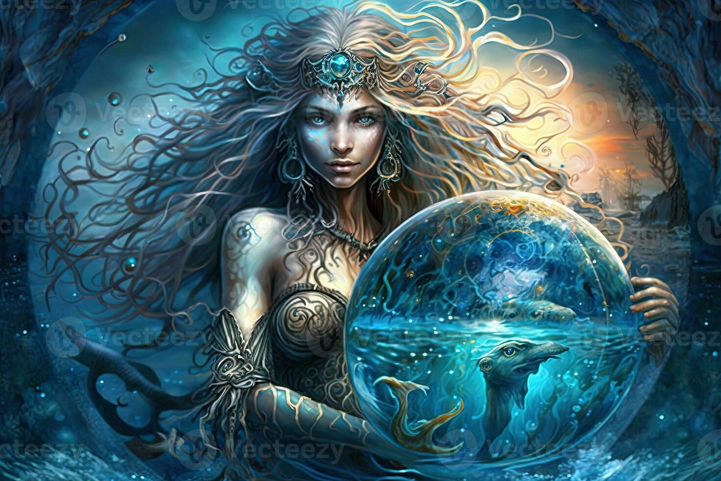 aquarius image of Aquarius water bearer woman